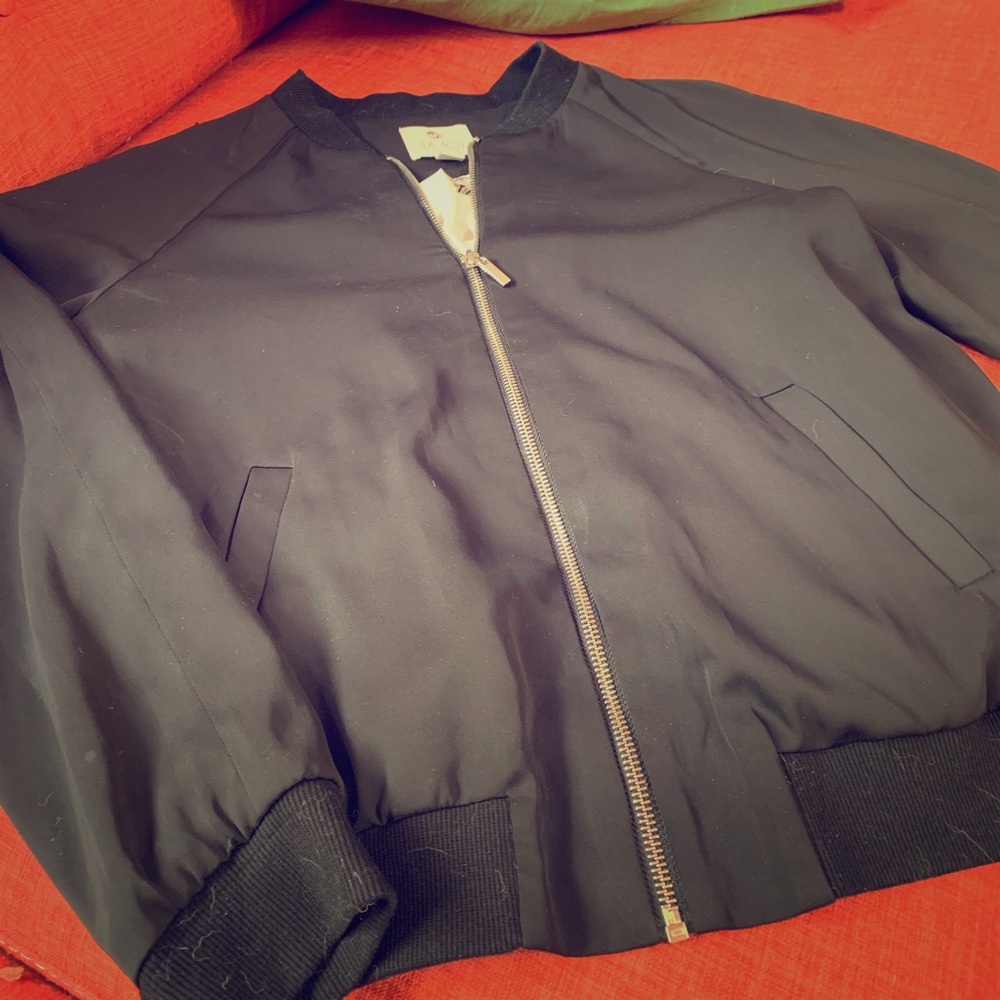 Thin zip up bomber jacket